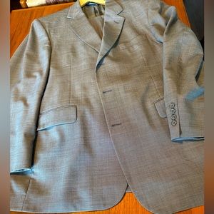 Stafford Men’s Gray suit size44R pants are 38/30 with cuffs